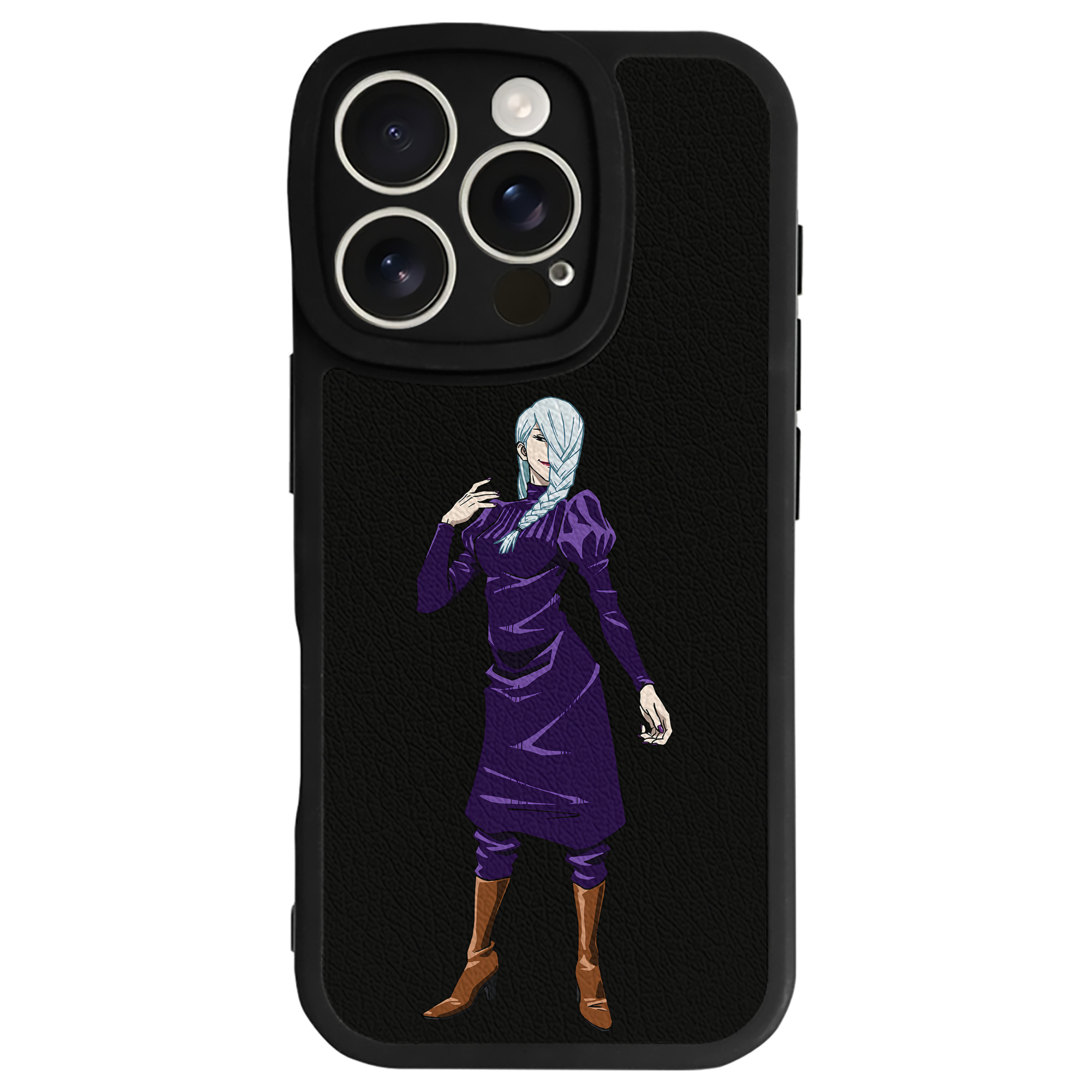 （画像用） 呪術廻戦 Jujutsu Kaisen 【iPhone 16シリーズ対応】シリコンスマホケース（レザー調） 材質：シリコン